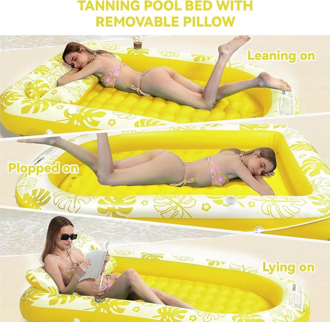 Inflatable Tanning Pool Lounger Float - Image 5