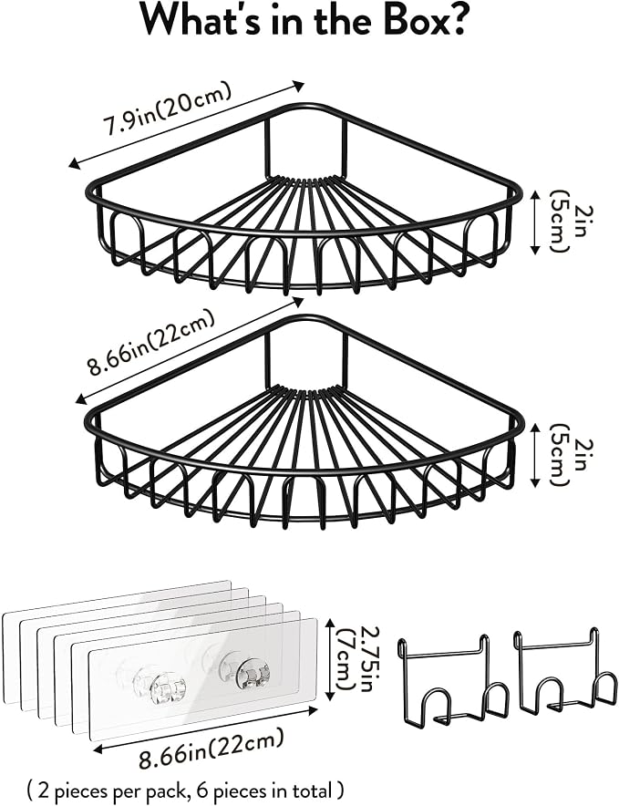 Orimade Corner Shower Caddy Stainless Steel - Image 7
