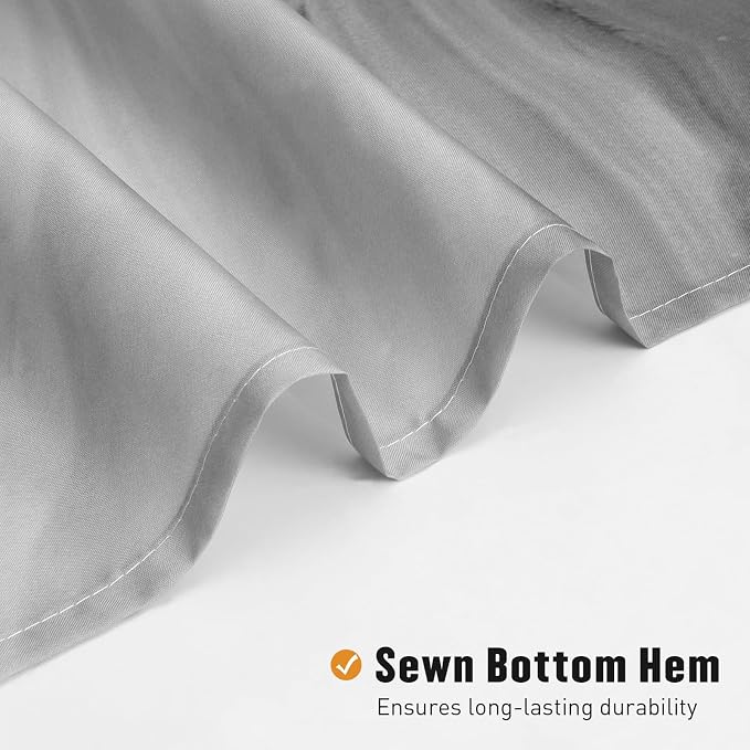 MitoVilla Grey Marble Long Shower Curtain 72 x 78, Abstract 78 inch Long Fabric - Image 4
