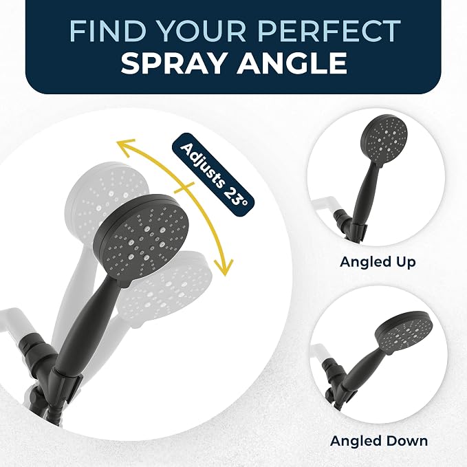 HammerHead Showers® Solid Metal 3-Spray Handheld Shower Head - Image 7