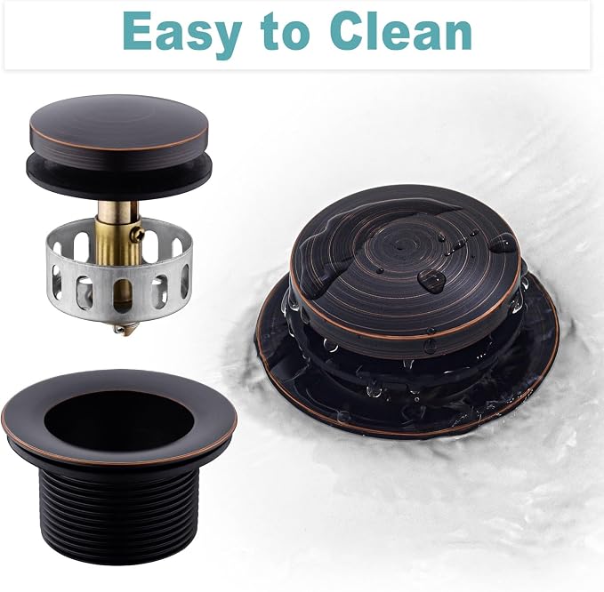 BESTILL Tip-Toe Bathtub Drain Bath Tub Trim Set Conversion Kit, Two Hole Style - Image 5