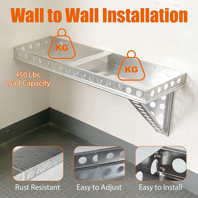 Floating Shower Bench, Adjustable Shower Bench, Heavy-Duty Aluminum Alloy - Image 3