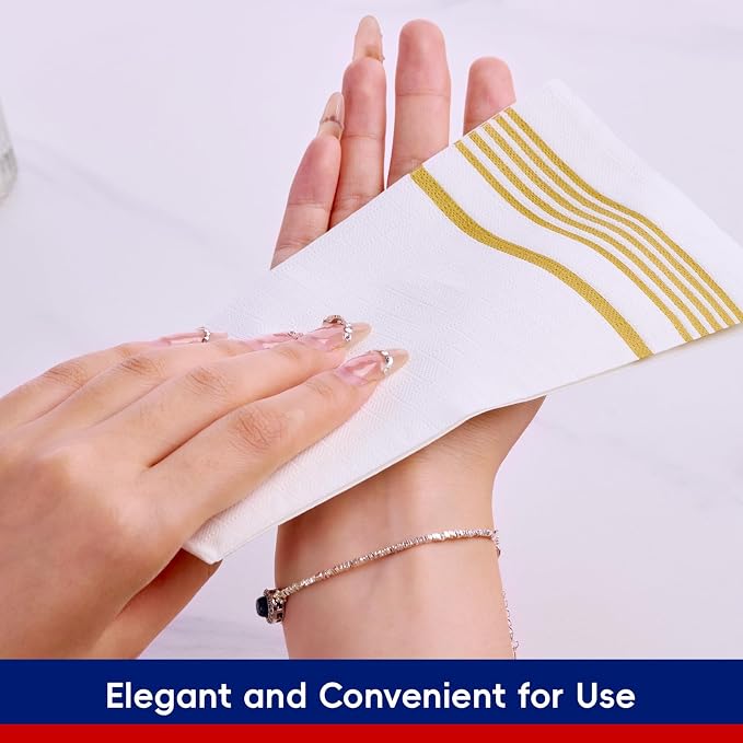 600 Pack Paper Napkins, 3-Ply Guest Towels Disposable Dinner Napkins, Soft and - Image 6