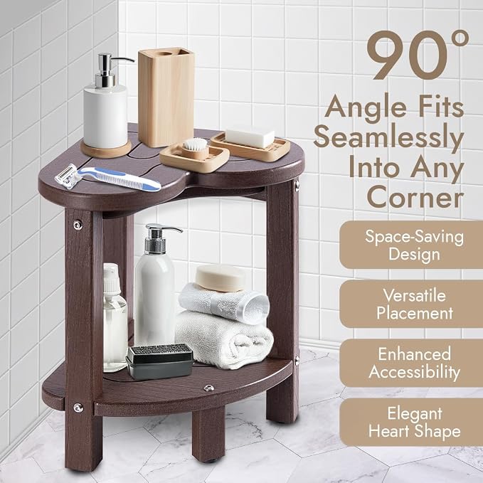UHA Corner Shower Stool for Inside Shower - Image 2