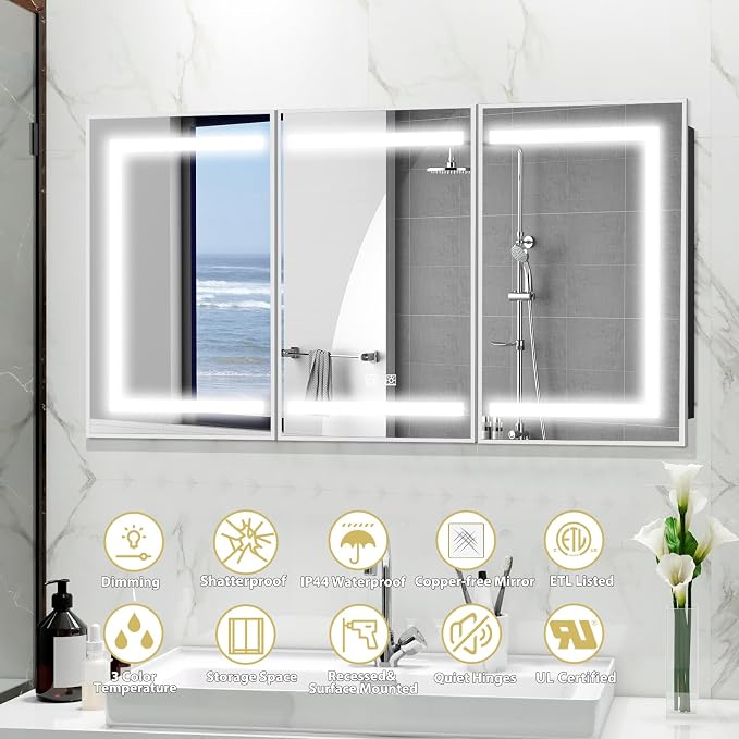 ROOMTEC Lighted Medicine Cabinet - Image 3
