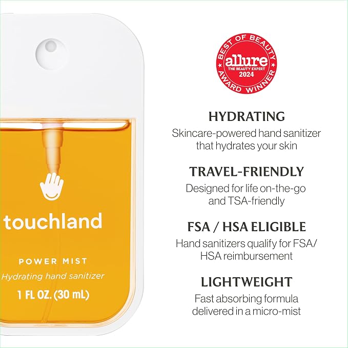 Touchland Hydrating Hand Sanitizer Spray, TROPICAL Trio Set, 1 FL. OZ. Travel - Image 6