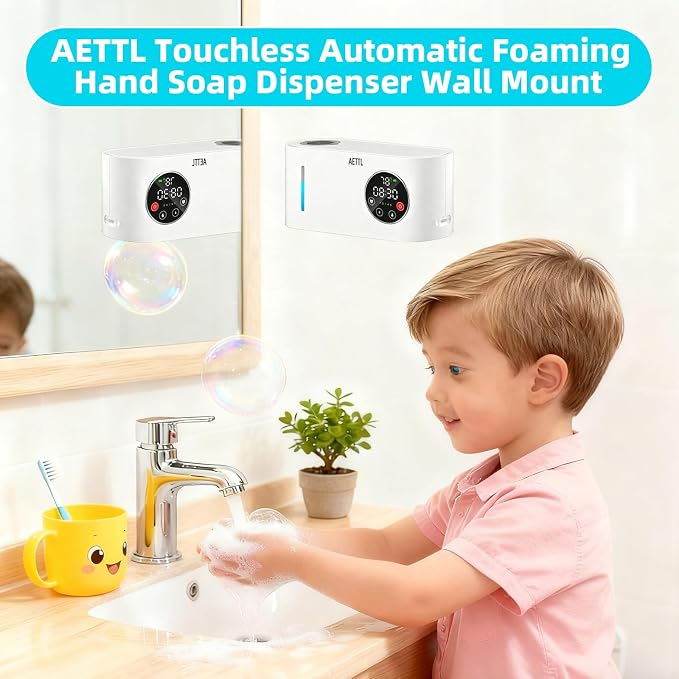Touchless Automatic Foaming Hand Soap Dispenser Wall Mount, Kitchen Bathroom - Image 7