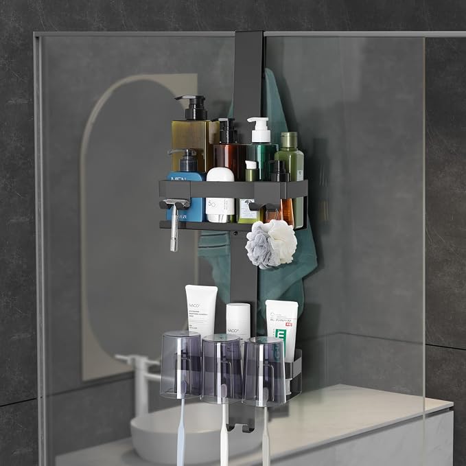Emibele Over The Door Shower Caddy 2 Tier, 304 Stainless Steel Hanging Shower - Image 9