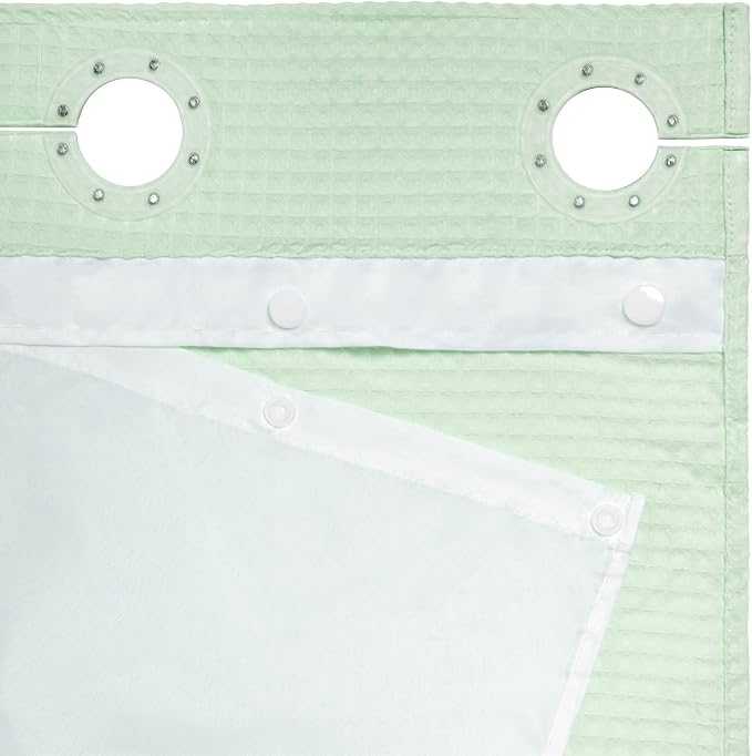 River Dream Hotel Grade No Hooks Needed Shower Curtain - Image 4