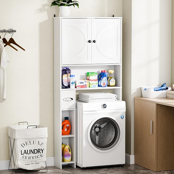 Over The Toilet Storage Cabinet, Freestanding Organizer Toilet Cabinet - Image 5