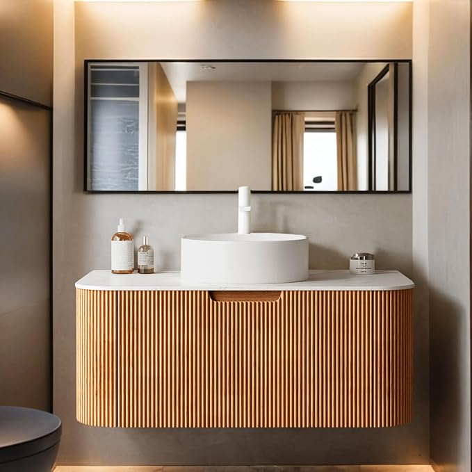 36 inch Bathroom Vanity with Sink, Floating Cabinet with Ultra-Thin Ceramic by Unknown