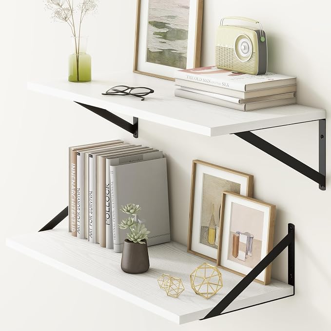Fun Memories 27.5" W x12 D Floating Shelves, 12 Inch Deep Floating Shelf Set of by FunMemories