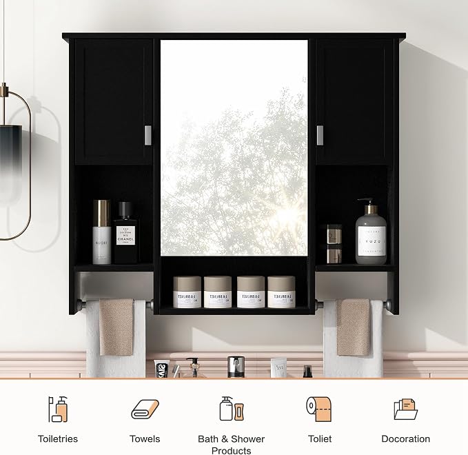 Bathroom Medicine Cabinet, Wall Mounted Bathroom Storage Cabinet - Image 5