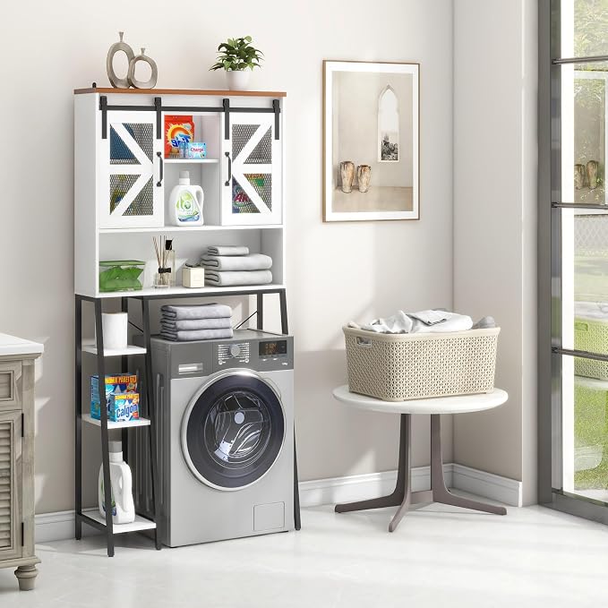 Vabches Over The Toilet Storage Cabinet, Farmhouse Storage Cabinet Over Toilet - Image 4