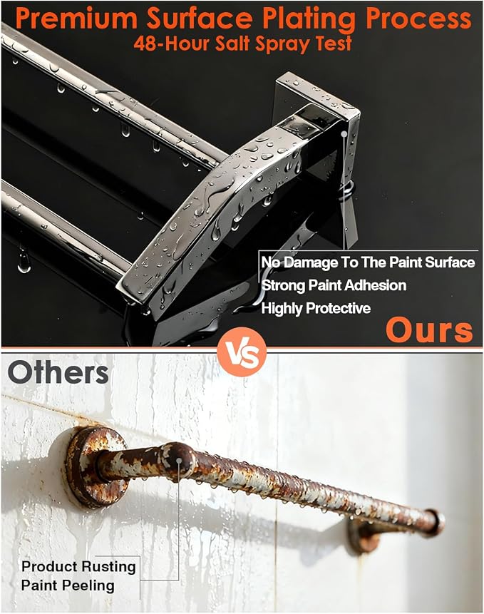 Alise Bath Double Towel Bars Towel Racks - Image 7