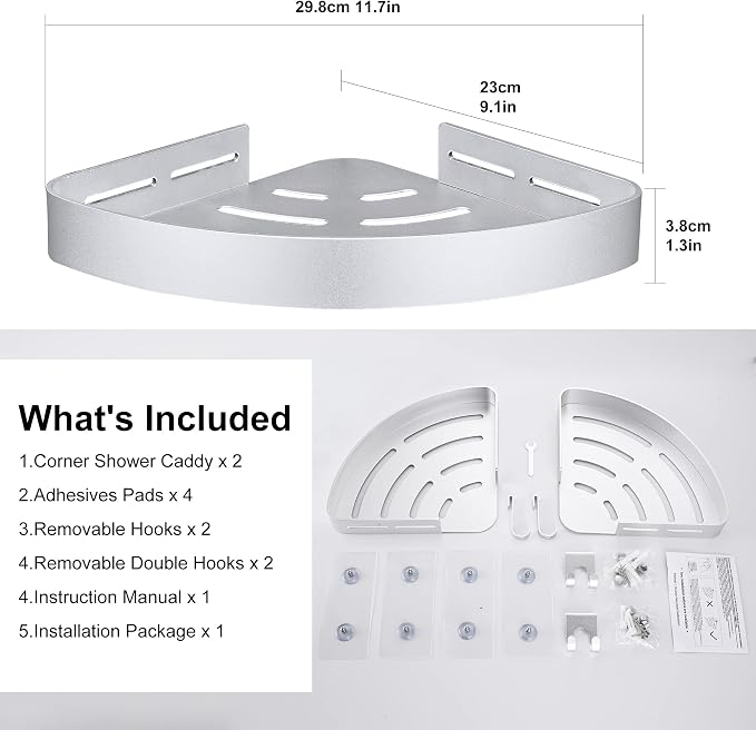 Adhesive Corner Shower Caddy - Image 2