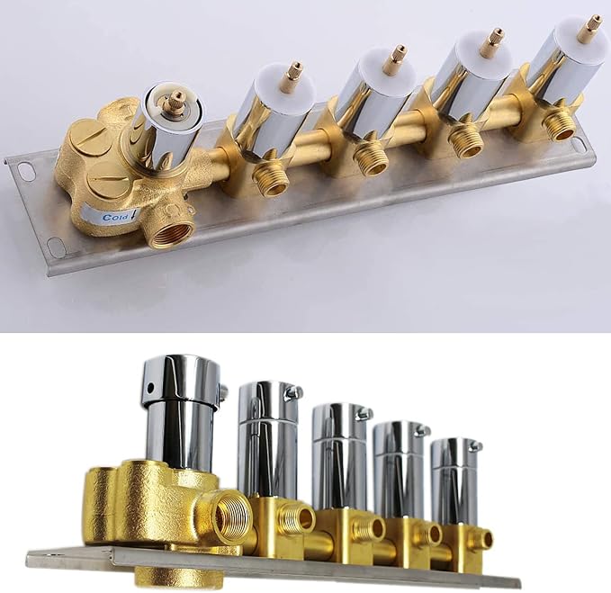 HOMEDEC 4-Way Shower Diverter Valve Can Run Together, Concealed Thermostat 5 - Image 8