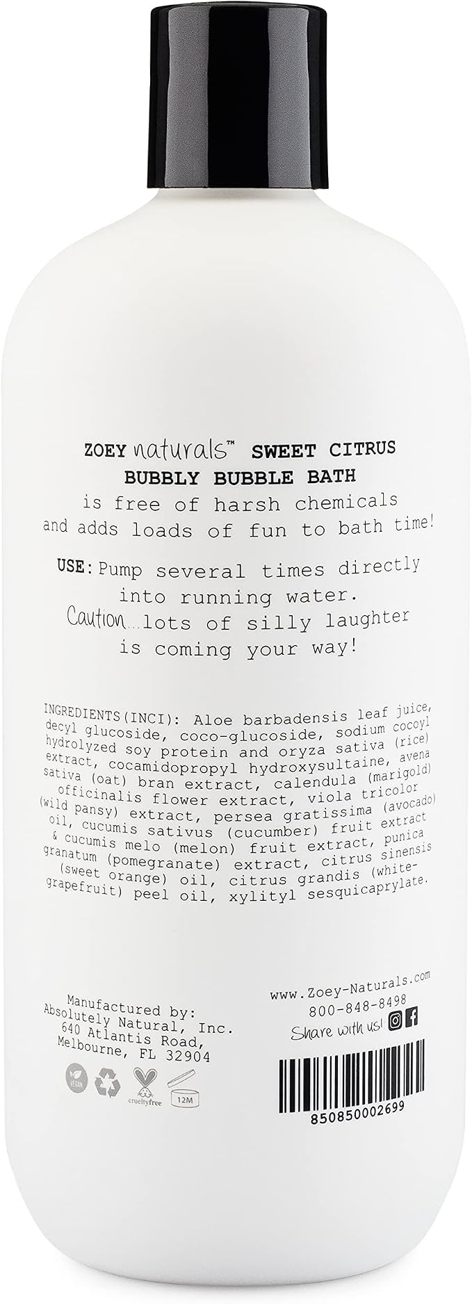 Zoey Naturals - Sweet Citrus Bubble Bath - Image 5