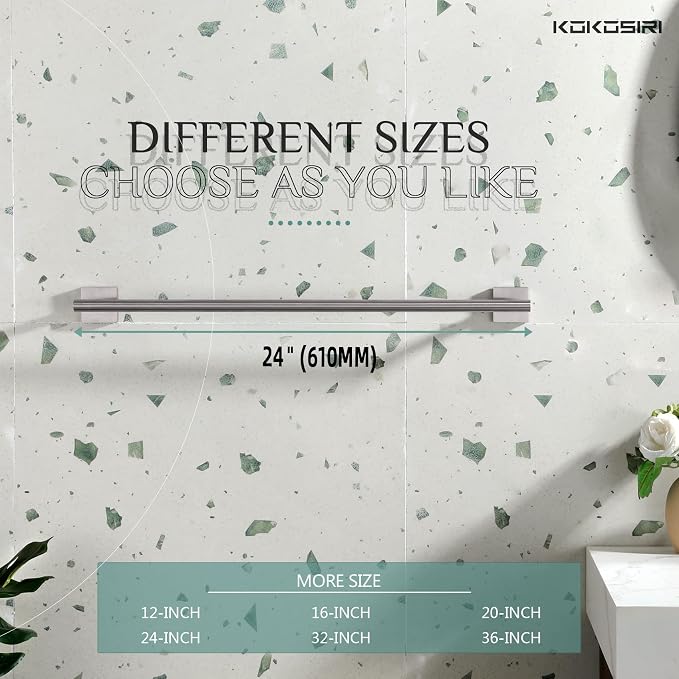 KOKOSIRI Towel Holder Bathroom Accessories Towel Bar - Image 7
