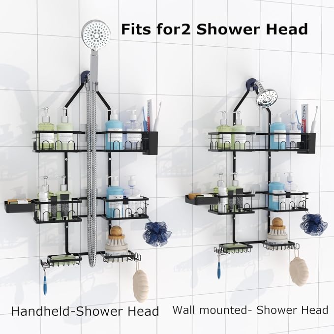 Shower Caddy Hanging Upgraded Adjustable Rustproof Shower Caddy Shower Organizer - Image 5
