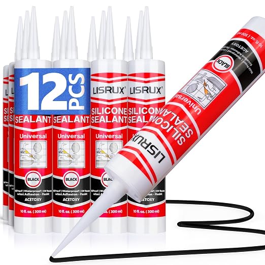 Black RTV Advanced Silicone Sealant & Caulk, 100% Silicone Black Caulking by Unknown