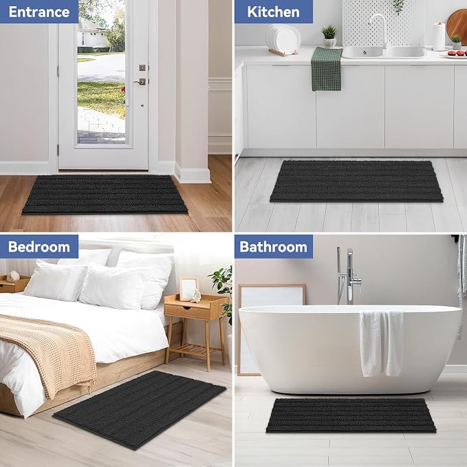 Bcoimo 44"×24" Chenille Bath Mat – Non-Slip - Image 7