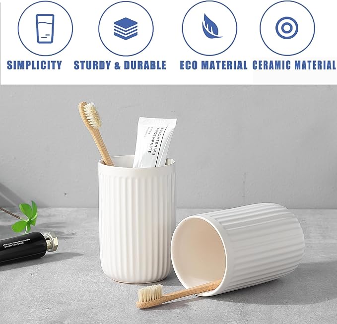 White Toothbrush Holders for Bathrooms - Image 5