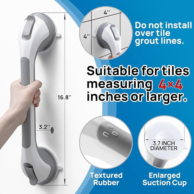 LEVERLOC 2 Pack Shower Grab Bars - Image 3