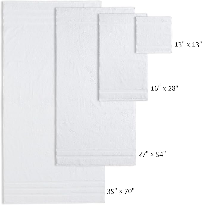 SOFE H&L | Olea Luxury Turkish Cotton Hand Towels Set of 4 White | Premium - Image 4