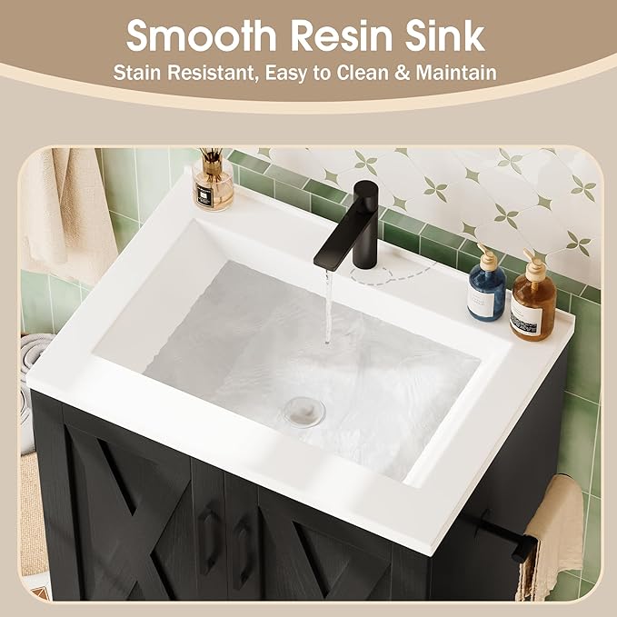 JUMMICO 24" Bathroom Vanity - Image 4