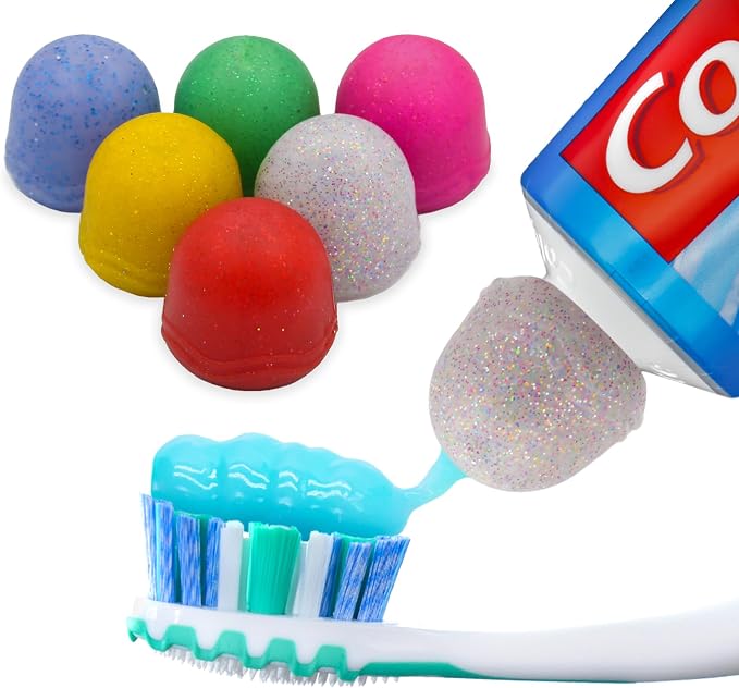 Chrome Cherry SqueezMe Self-Closing Toothpaste Caps, Silicone Lid by ChromeCherry