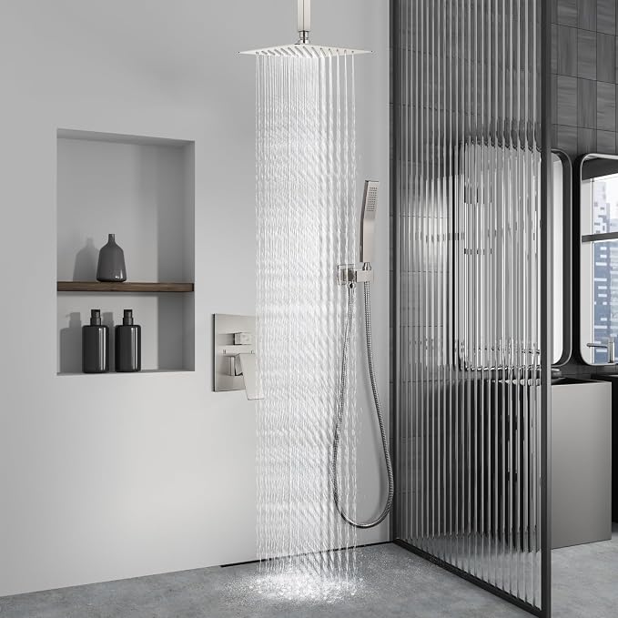 Aolemi Ceiling Mount Shower System Rain Shower Head - Image 7