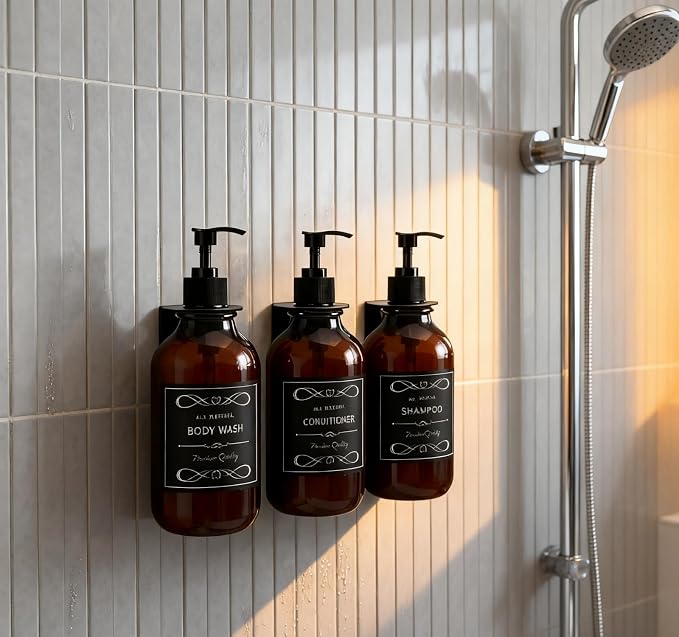 Adhesive Soap Bottle Dispenser Holder Wall Mount - Image 8