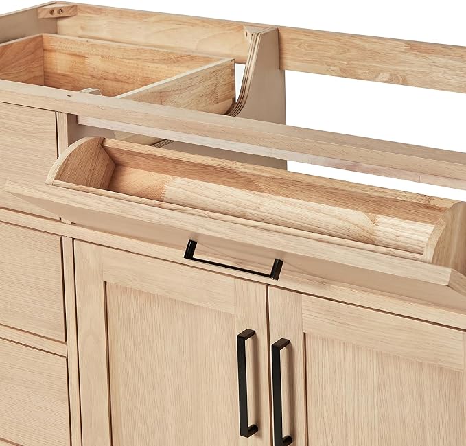 ARIEL Hepburn 67" Inch Oak Single Bathroom Vanity - Image 7