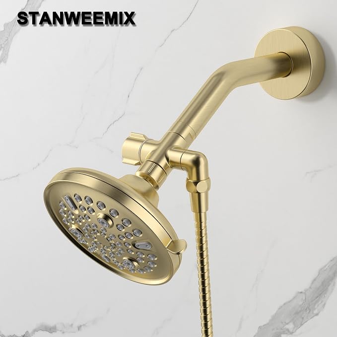 Solid Brass 3-Way Shower Arm Diverter Valve - Image 6