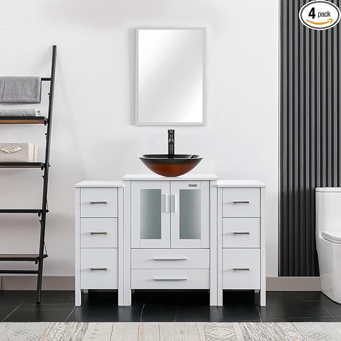 eclife 48" Modern Bathroom Vanity Sink Combo Freestanding Cabinet by eclife