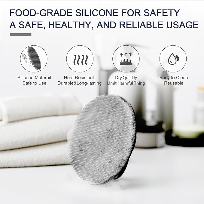 Silicone Body Scrubber Shower Bath Wash Brush Gentle Exfoliating Scrub - Image 3