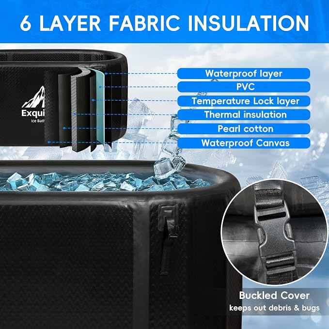 Ice Bath Tub, 216 Gallon Inflatable Cold Plunge Tub - Image 5