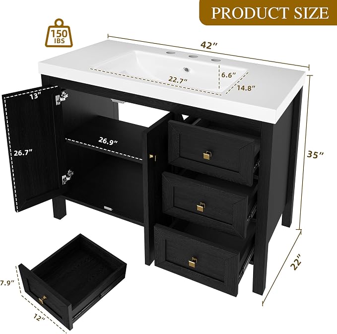 YITAHOME 42" Bathroom Vanity - Image 2