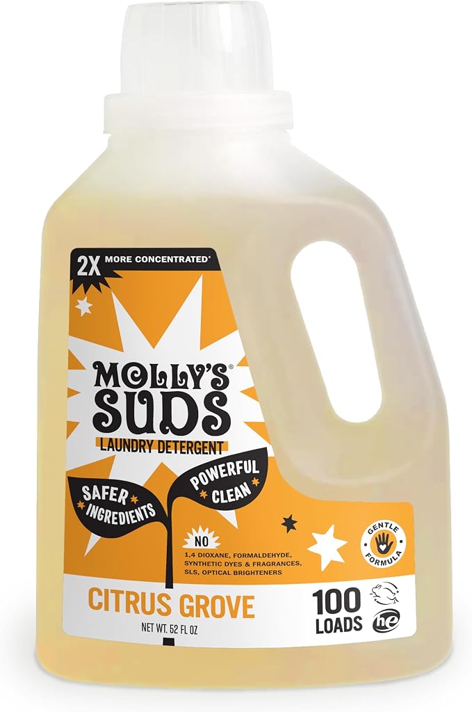 Molly's Suds Liquid Laundry Detergent | Clean Laundry Detergent Soap by MollysSuds