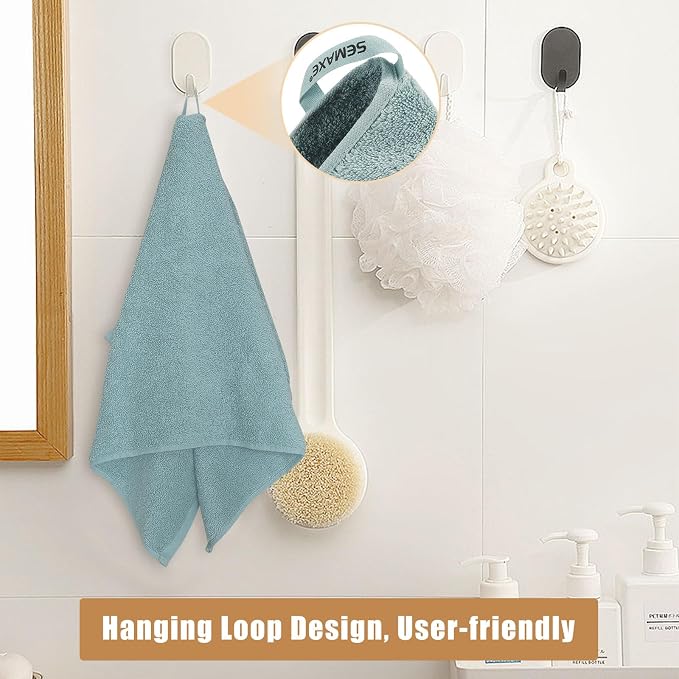SEMAXE 18-Piece Blue Bath Towel Set - Image 3