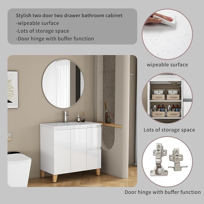 36" Freestanding Bathroom Vanity - Image 6
