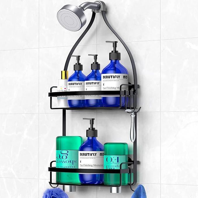 Meangood Shower Caddy Over Shower Head, Towels Rustproof Shower Organizer by Meangood