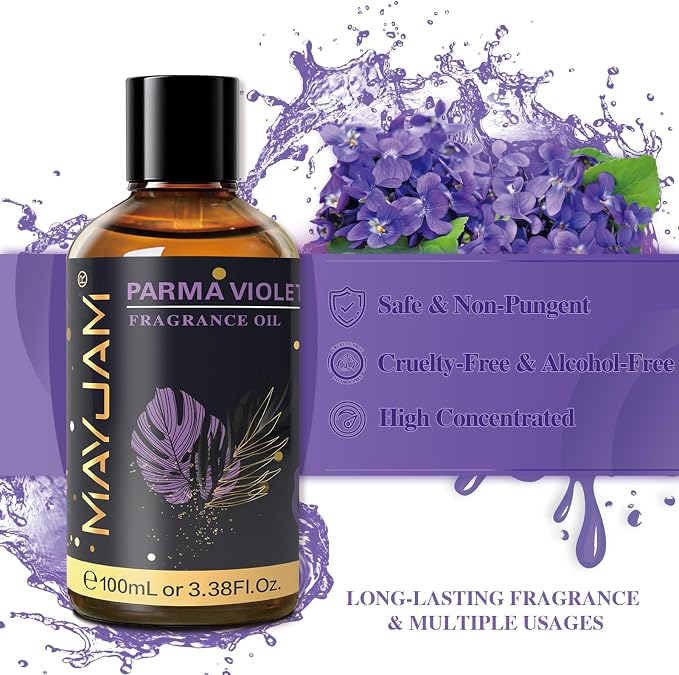 MAYJAM 100ML/3.38FL.OZ Parma Violet Fragrance Oils - Image 3