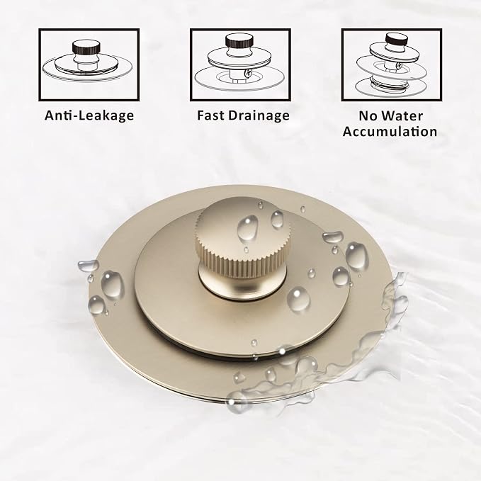 Artiwell Universal Lift and Turn Bath Drain Stopper and Cover, Bathtub Drain - Image 4