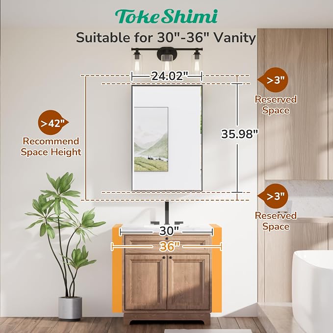 TokeShimi 24x36 Recessed Medicine Cabinet - Image 8