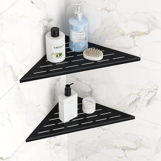 Corner Shower Shelves, 12” Recessed Tile Shower Shelf, 304 Stainless Steel by Qeke