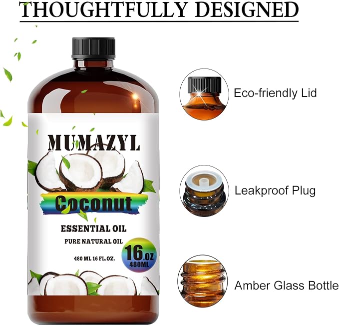 Coconut Essential Oil, Coconut Oil 16 Fl Oz 480ML - Image 2