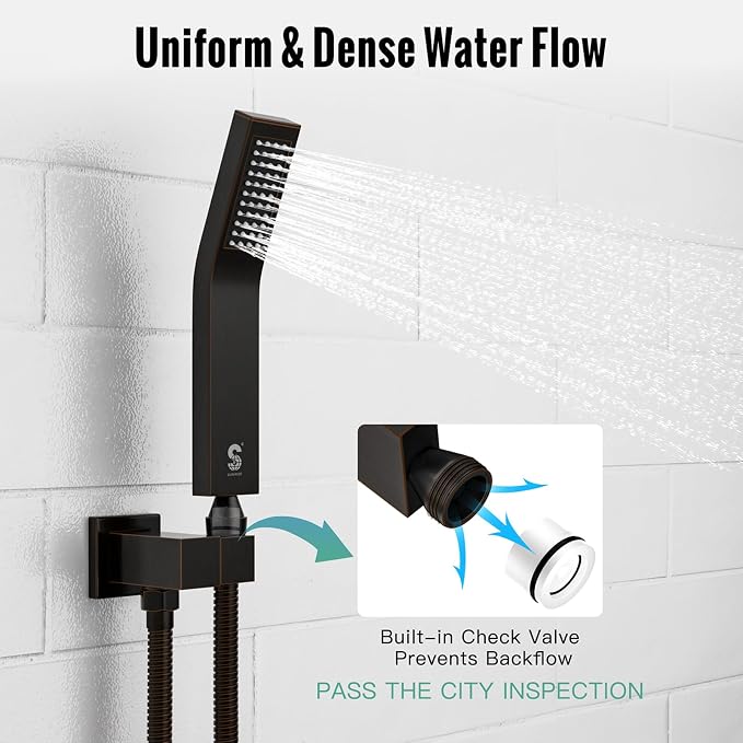 SR SUN RISE 16 Inches Oil Rubbed Bronze Shower Faucets Sets Complete Bathroom - Image 5