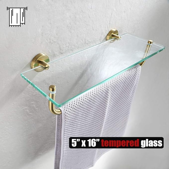 JQK Bathroom Glass Shelf, Shelf - Image 4